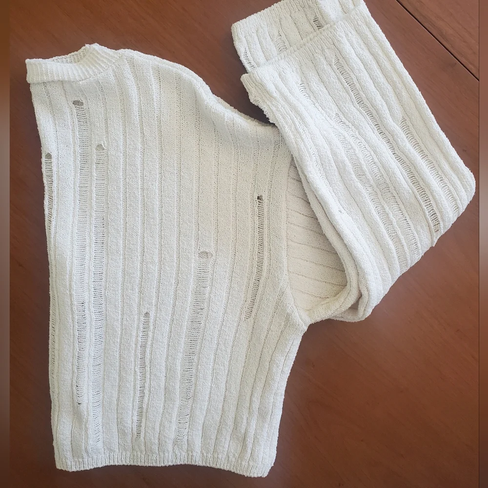 3 for $20 Zara Open Knit Distressed Cardigan - Picture 8 of 8
